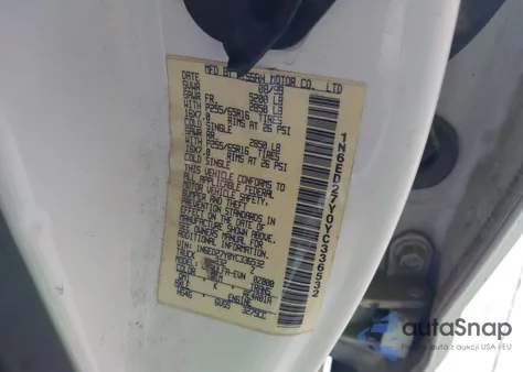 2000 Nissan Frontier Se-V6/Xe-V6 z USA, uszkodzony, nr VIN 1N6ED27Y0YC336532